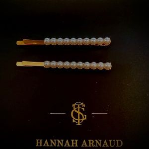 Stunning Hannah Arnaud Gold and Pear Hair Pins
